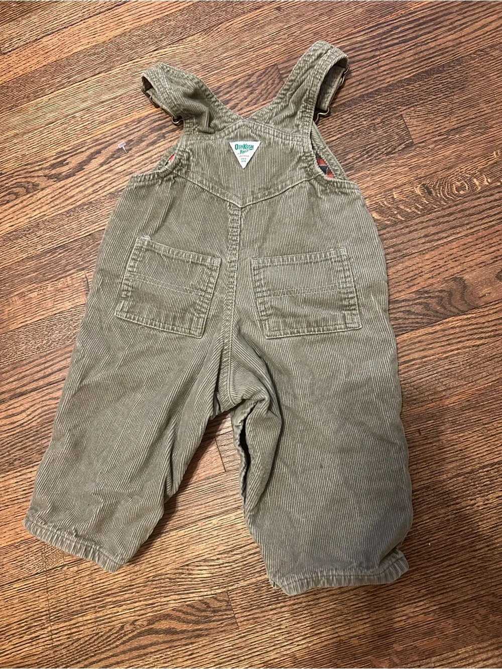 OshKosh B'gosh Olive Corduroy Kids Overalls